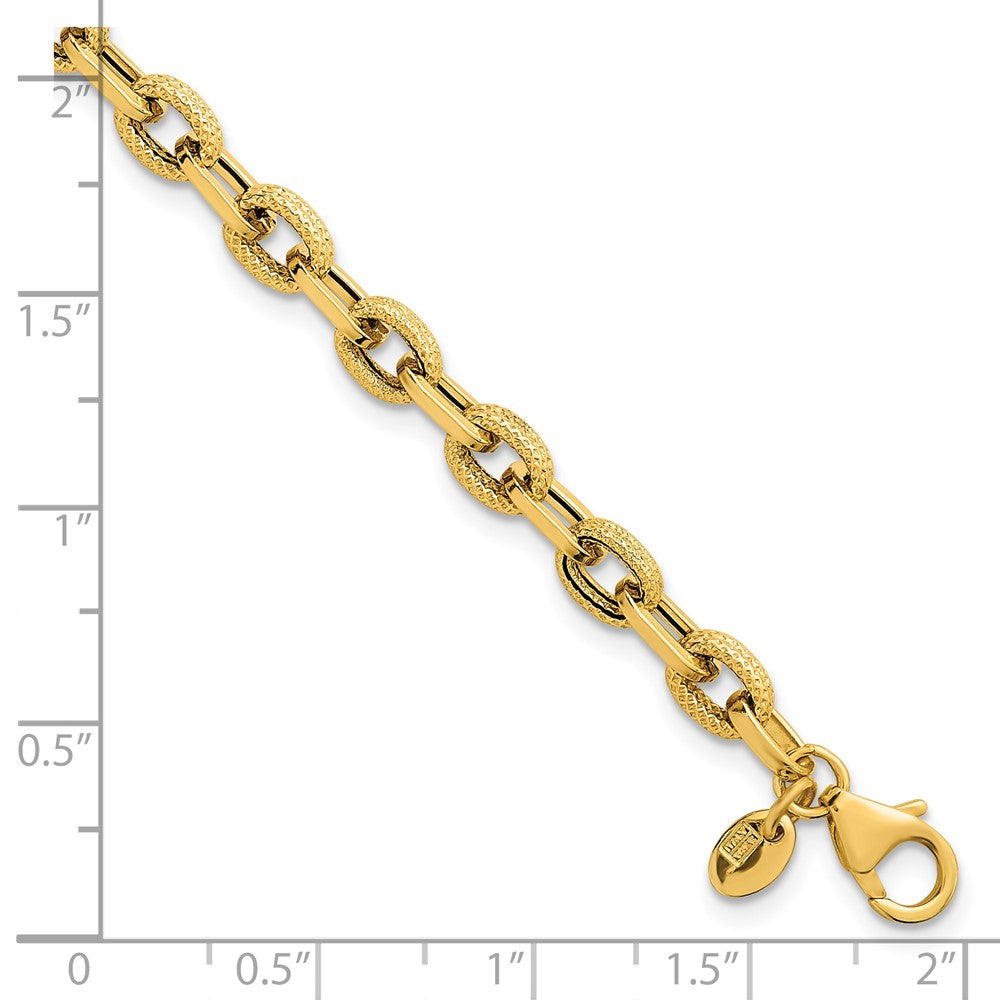 Polished and Textured Bracelet 7.5"