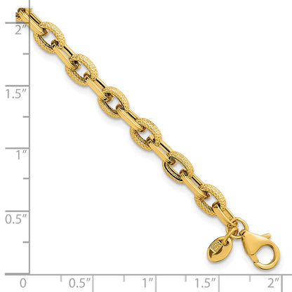 Polished and Textured Bracelet 7.5"