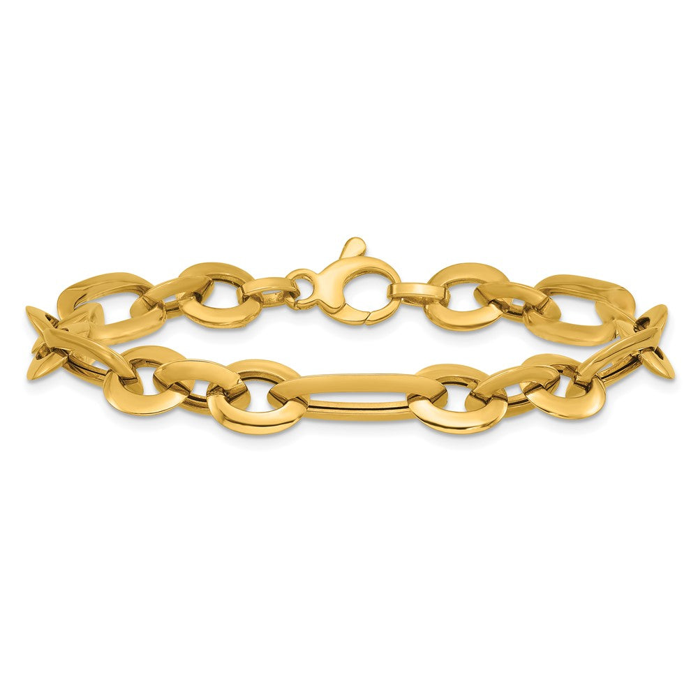 Polished Knife Edge Link Bracelet 7.5"