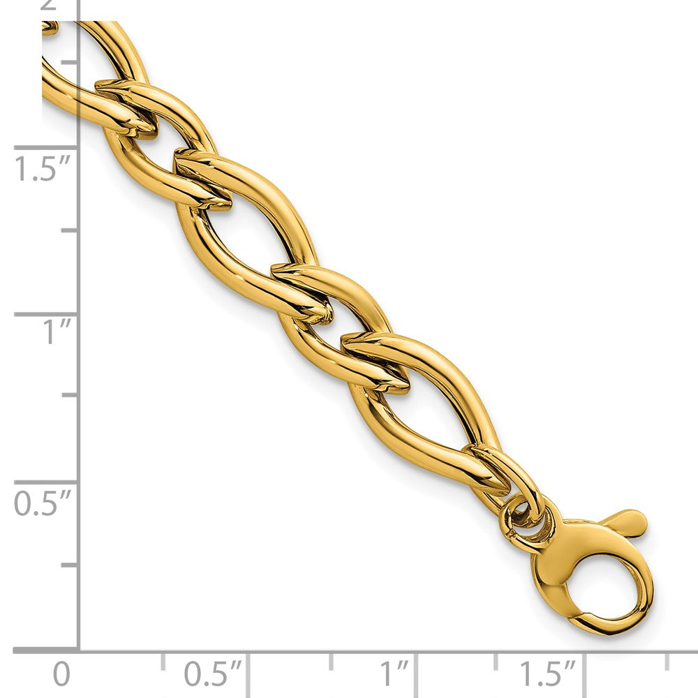 Polished 7.5 Fancy Link Bracelet 7.5" - 6.8mm