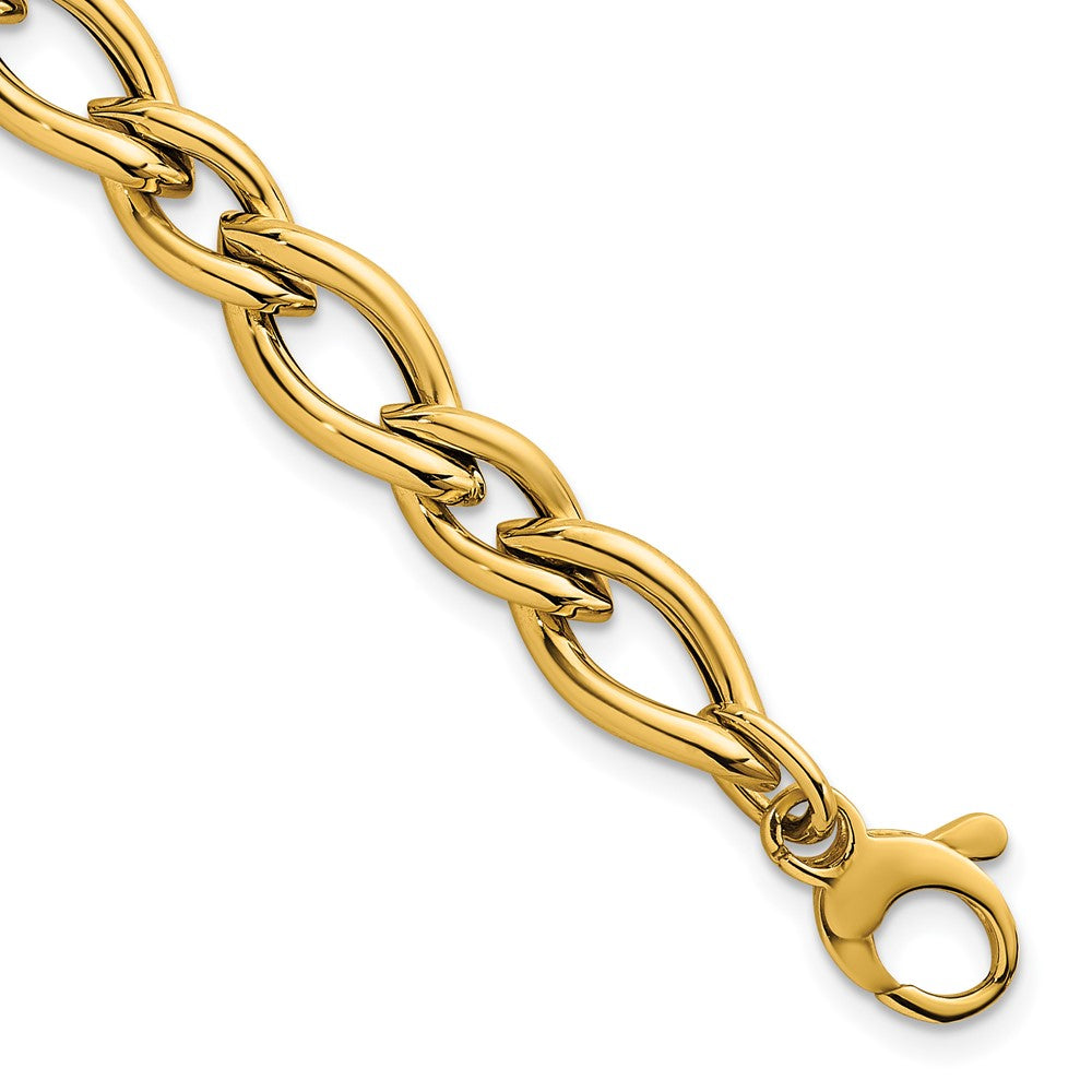 Polished 7.5 Fancy Link Bracelet 7.5" - 6.8mm