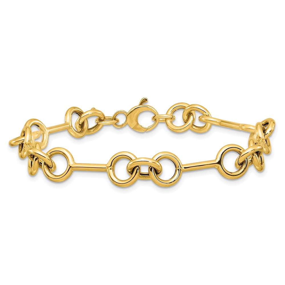 Polished Fancy Link Bracelet 7.5" - 8.4mm