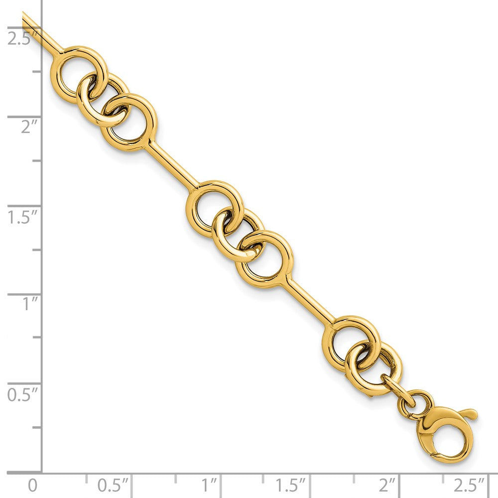 Polished Fancy Link Bracelet 7.5" - 8.4mm