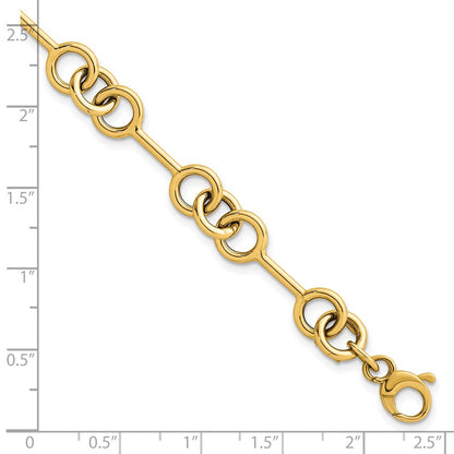 Polished Fancy Link Bracelet 7.5" - 8.4mm