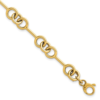 Polished Fancy Link Bracelet 7.5" - 8.4mm