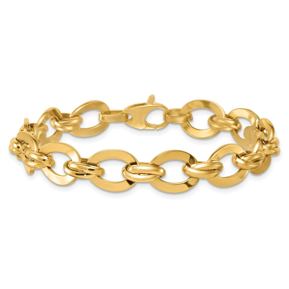 Polished Fancy Link Bracelet 7.75" - 10.8mm