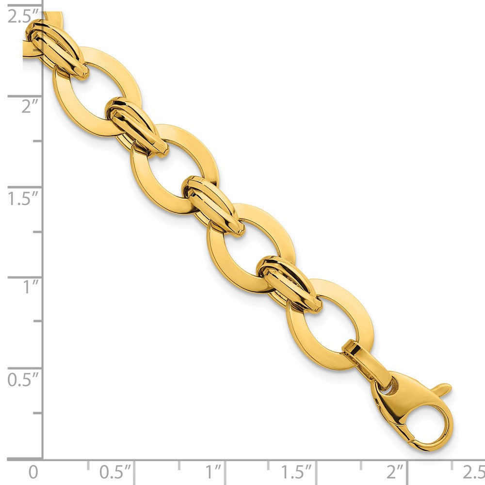 Polished Fancy Link Bracelet 7.75" - 10.8mm