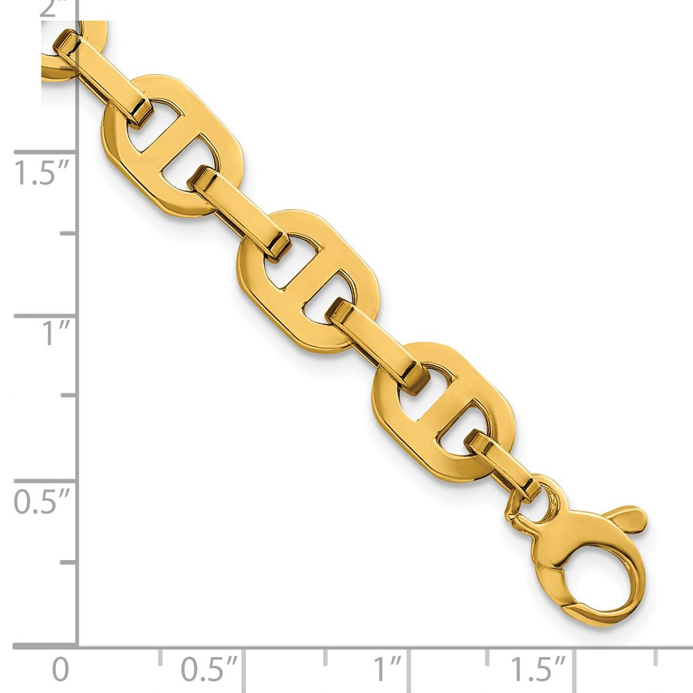 Polished 7.5 Fancy Anchor Link Bracelet 7.5"
