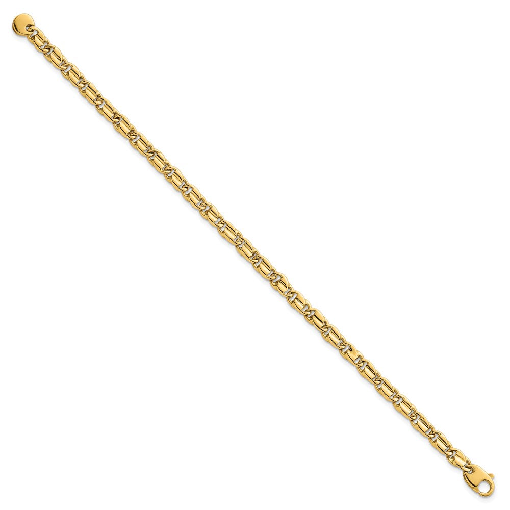 Polished Fancy Flat Link 4.5mm Bracelet 7.25"