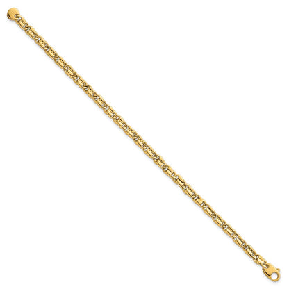 Polished Fancy Flat Link 4.5mm Bracelet 7.25"