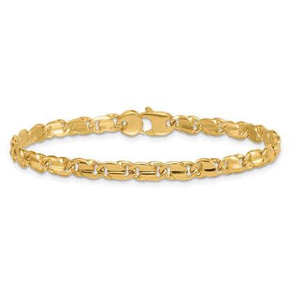 Polished Fancy Flat Link 4.5mm Bracelet 7.25"