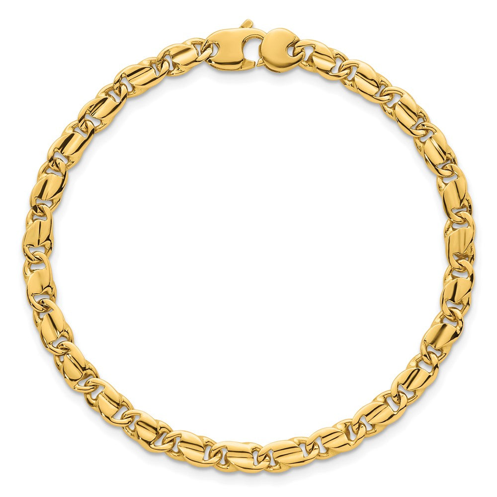 Polished Fancy Flat Link 4.5mm Bracelet 7.25"
