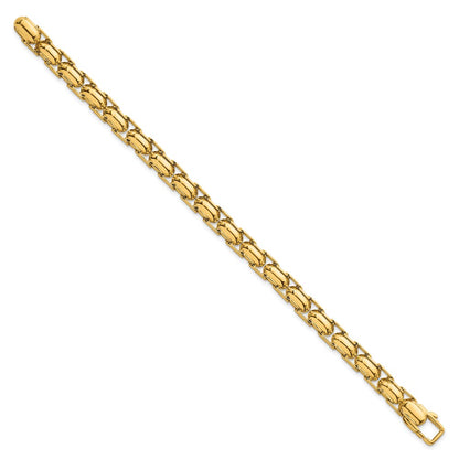 Polished Fancy Link Bracelet 7.5" - 6.9mm