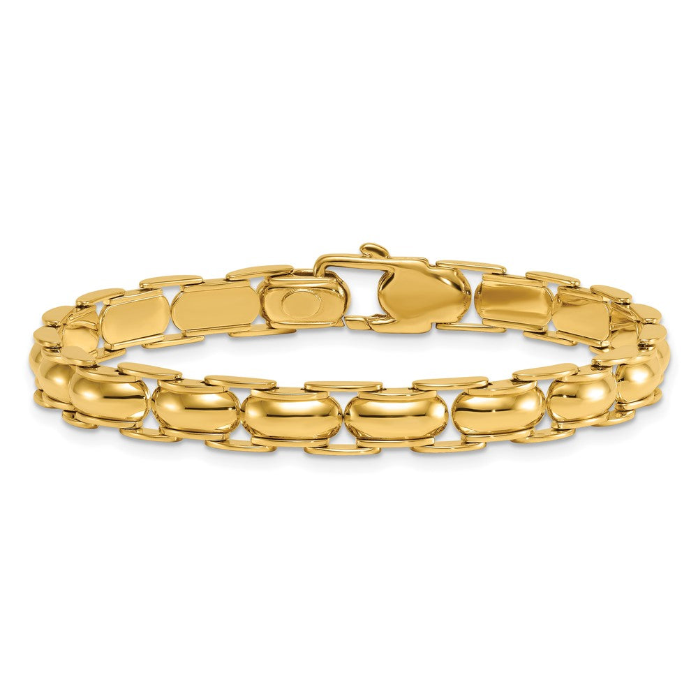 Polished Fancy Link Bracelet 7.5" - 6.9mm
