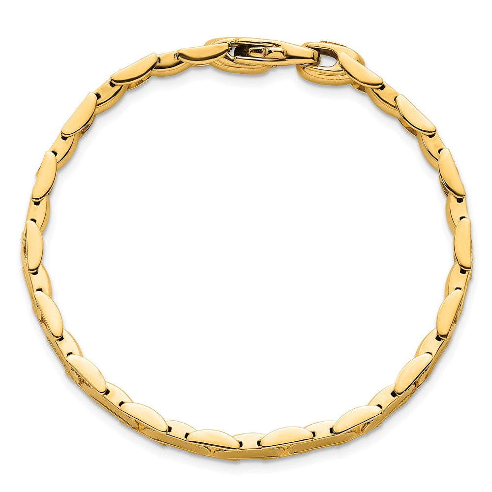 Polished Fancy Link Bracelet 7.5" - 6.9mm