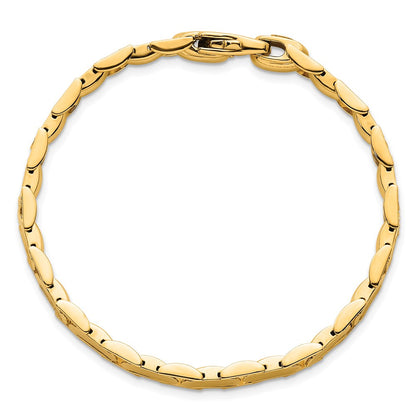 Polished Fancy Link Bracelet 7.5" - 6.9mm
