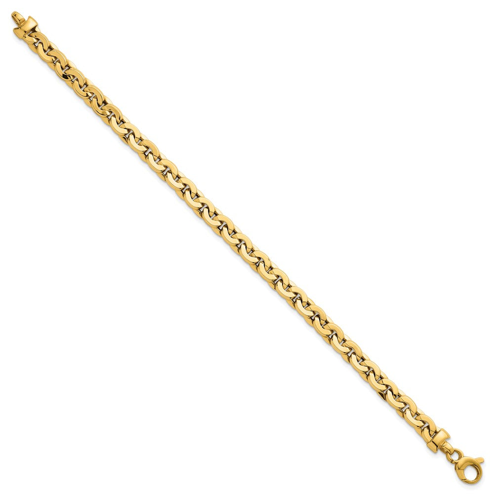 Polished Fancy 5.75mm Link Bracelet 7.5"