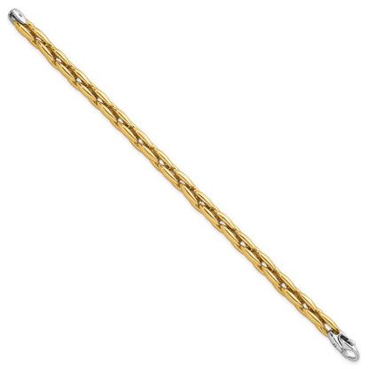 Polished Fancy Link 6.75mm Bracelet 7.25"