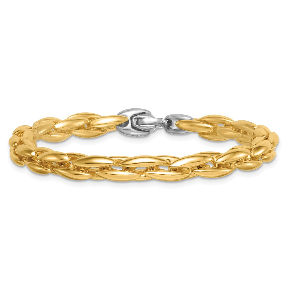Polished Fancy Link 6.75mm Bracelet 7.25"