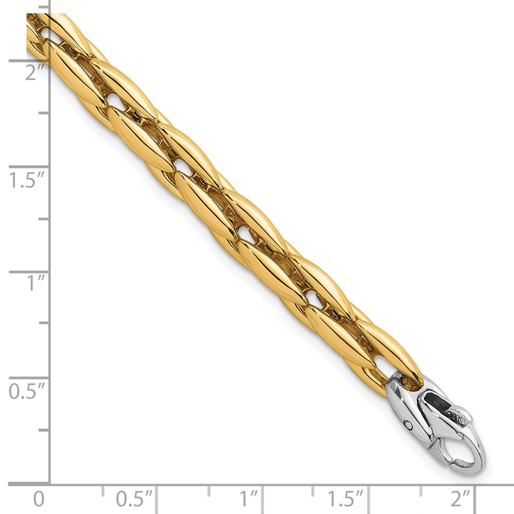 Polished Fancy Link 6.75mm Bracelet 7.25"