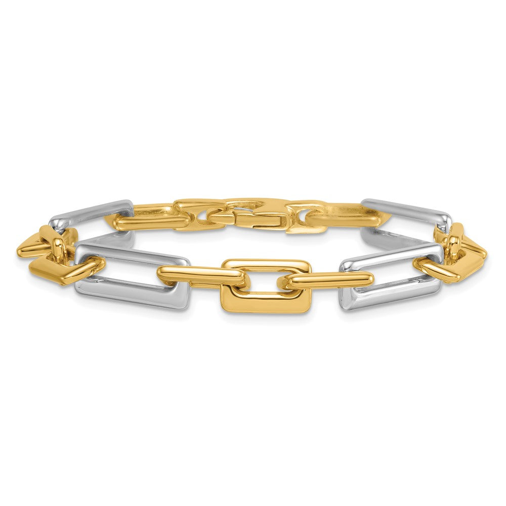 Polished Fancy Square And Rectangle 8mm Bracelet 7.25"