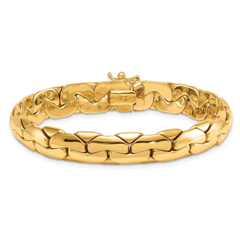 Polished Fancy Link Bracelet 7.5" - 9.3mm