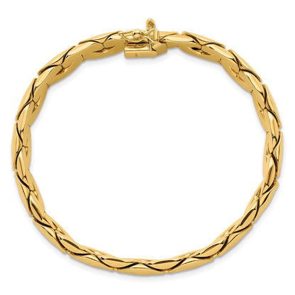 Polished Fancy Link Bracelet 7.5" - 9.3mm