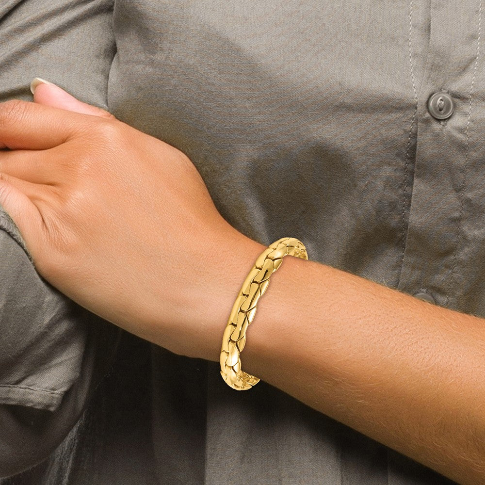 Polished Fancy Link Bracelet 7.5" - 9.3mm