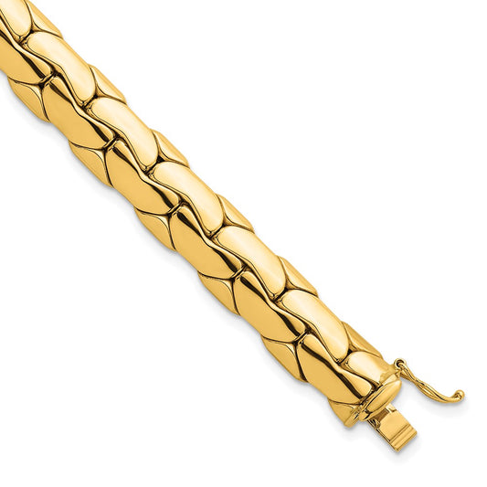 Polished Fancy Link Bracelet 7.5" - 9.3mm