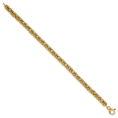 Polished Rounded Byzantine Link Bracelet 7.5"