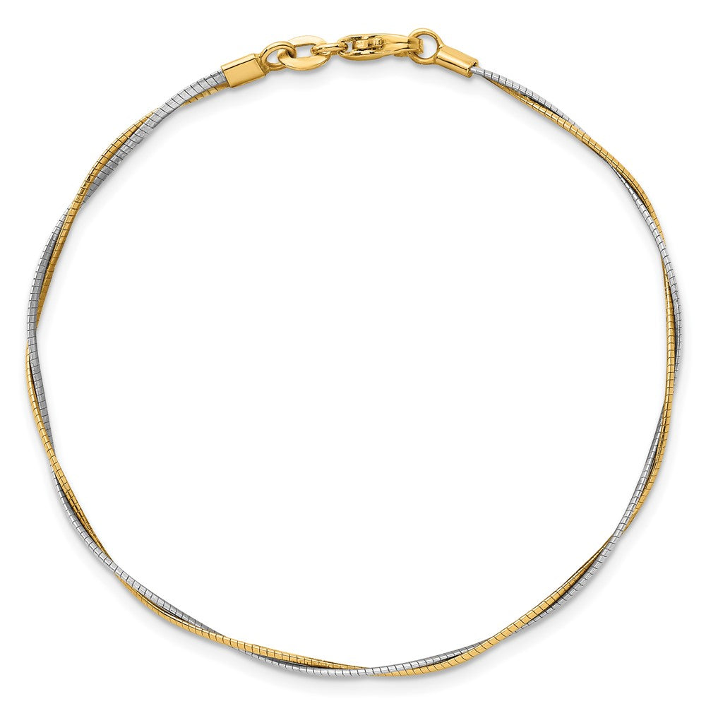 Polished Twisted Omega Bracelet 7.5"