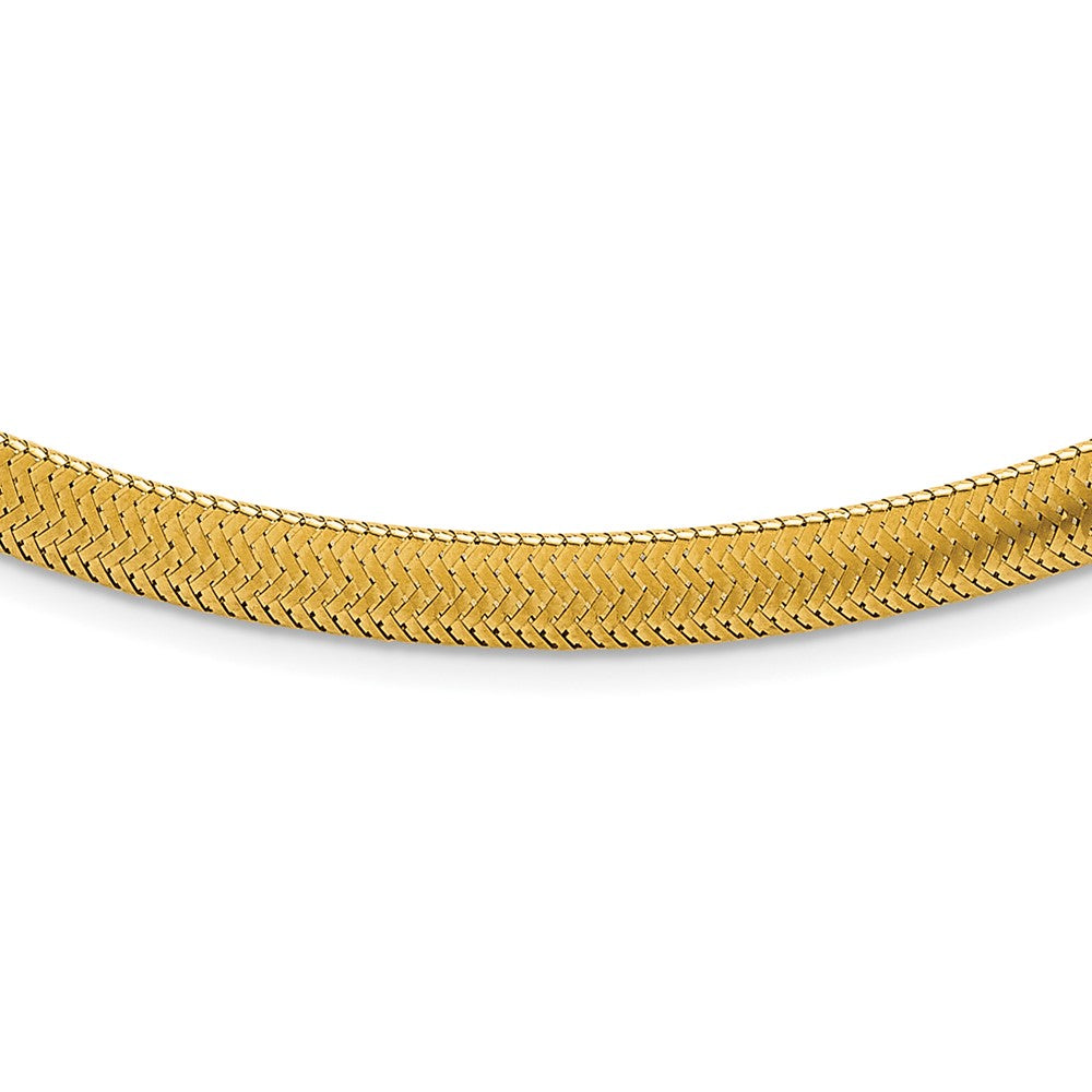 Polished Mesh Necklace 17" - Yellow Gold