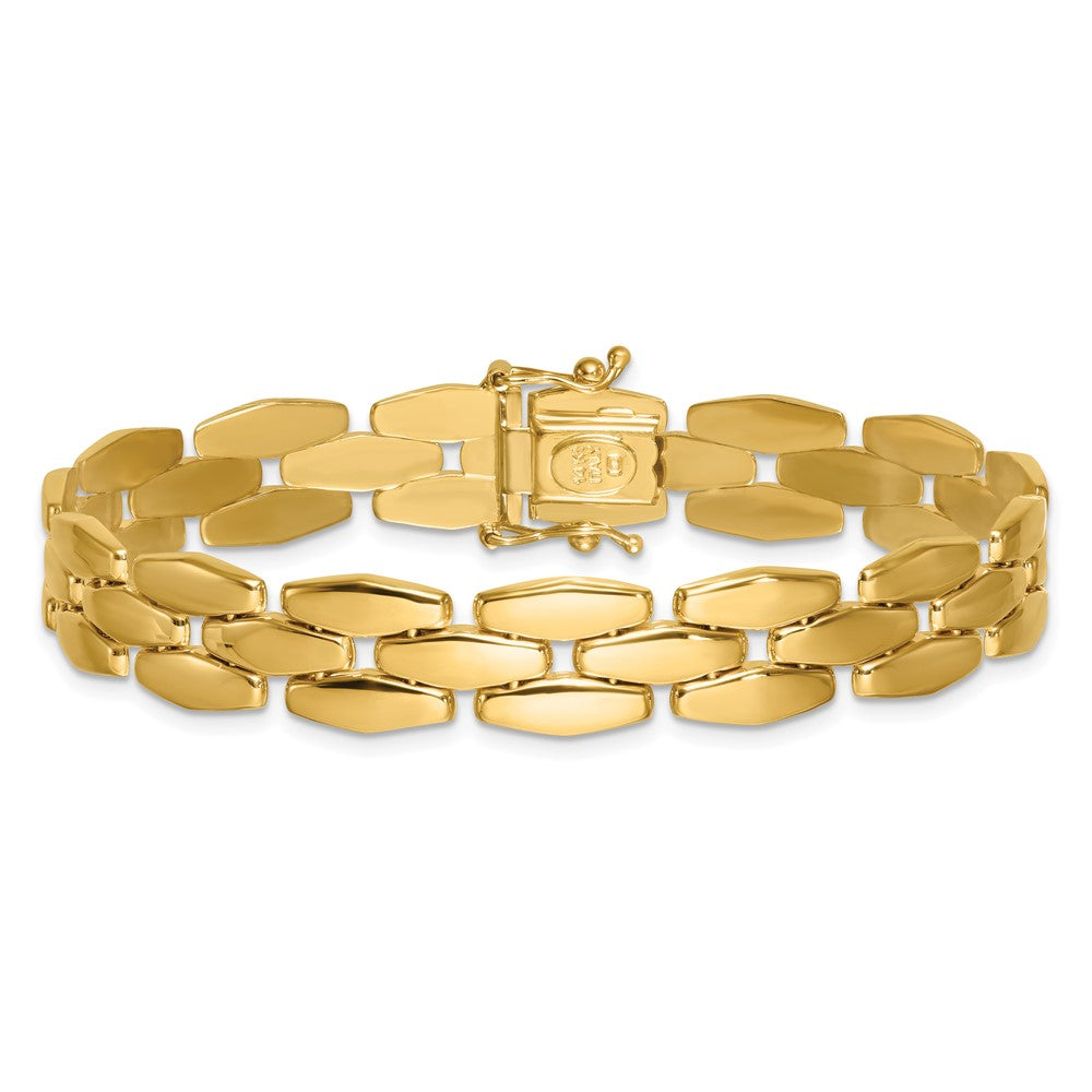 Polished Fancy Link Bracelet 7.5" - 10.82mm