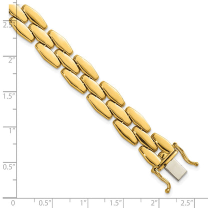 Polished Fancy Link Bracelet 7.5" - 10.82mm