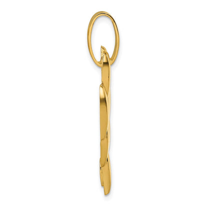 Polished Fancy Link Dangle Pendant