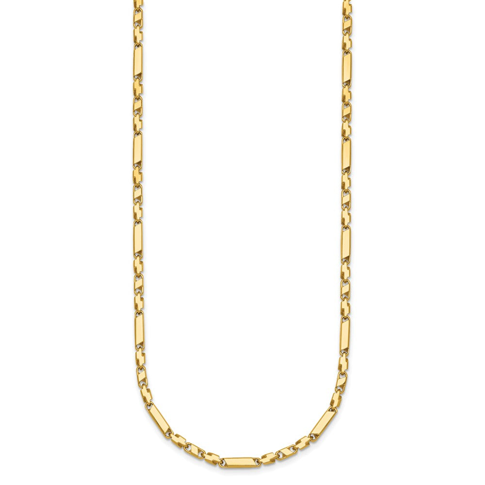 Polished Fancy Bar Link Necklace 19.75"