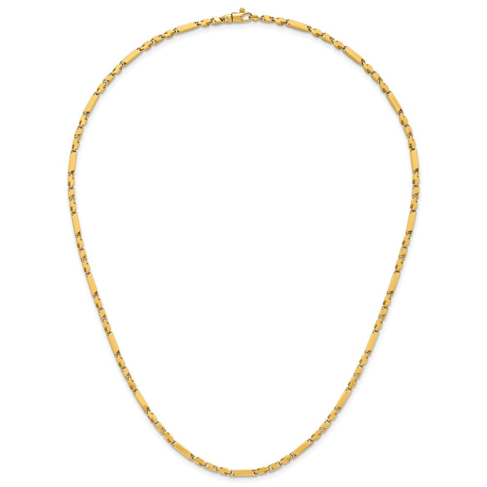 Polished Fancy Bar Link Necklace 19.75"
