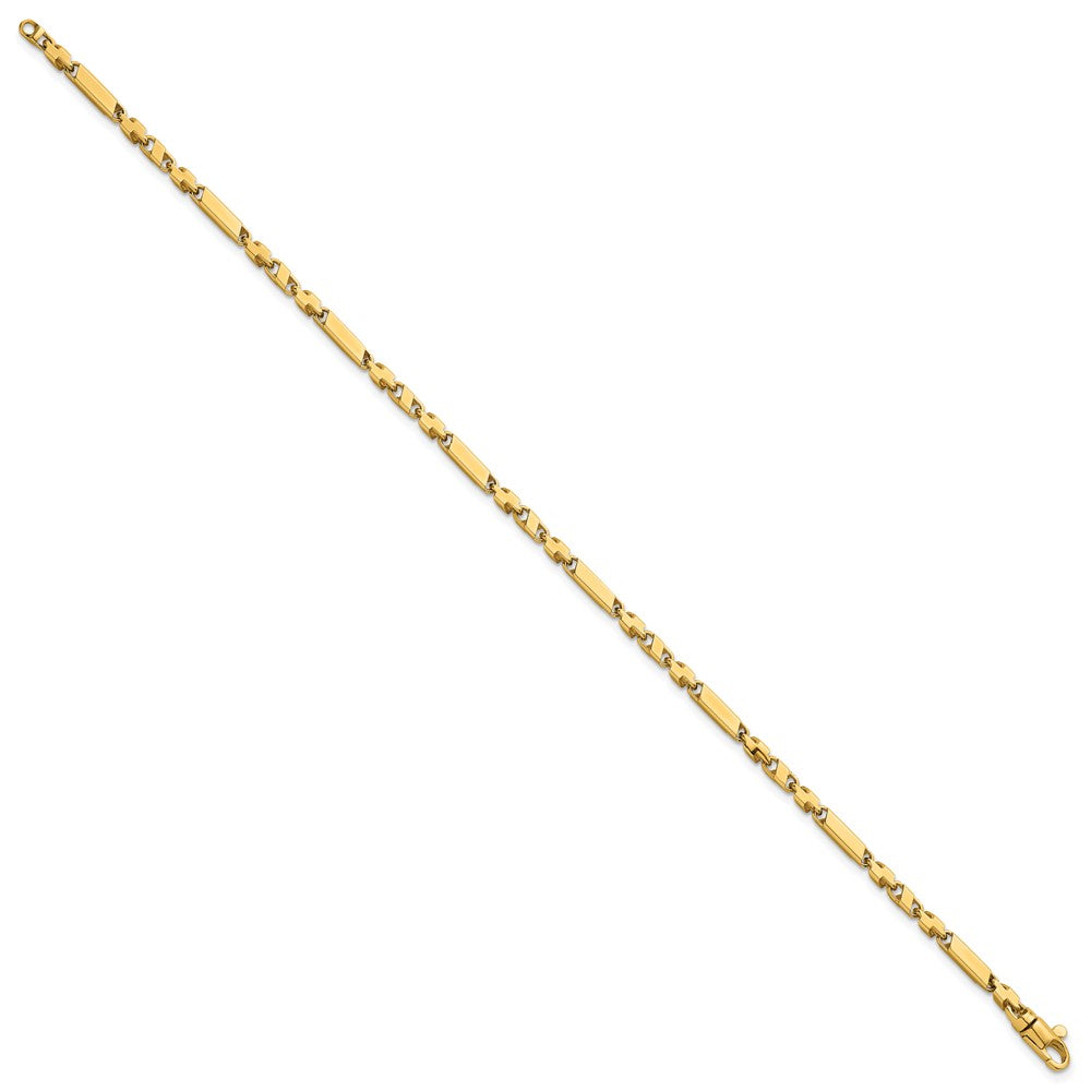 Polished Fancy Bar Link 8in Bracelet
