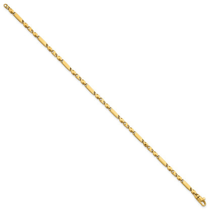 Polished Fancy Bar Link 8in Bracelet