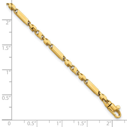 Polished Fancy Bar Link 8in Bracelet