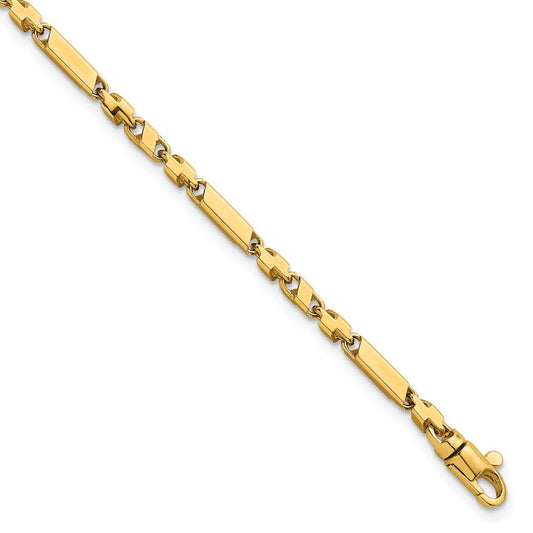 Polished Fancy Bar Link 8in Bracelet