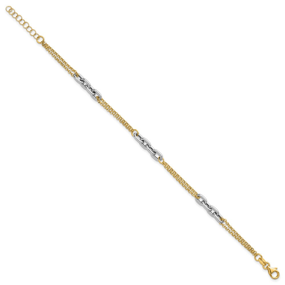 Polished w/1in ext. Bracelet - 5mm