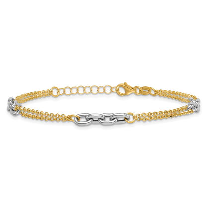 Polished w/1in ext. Bracelet - 5mm