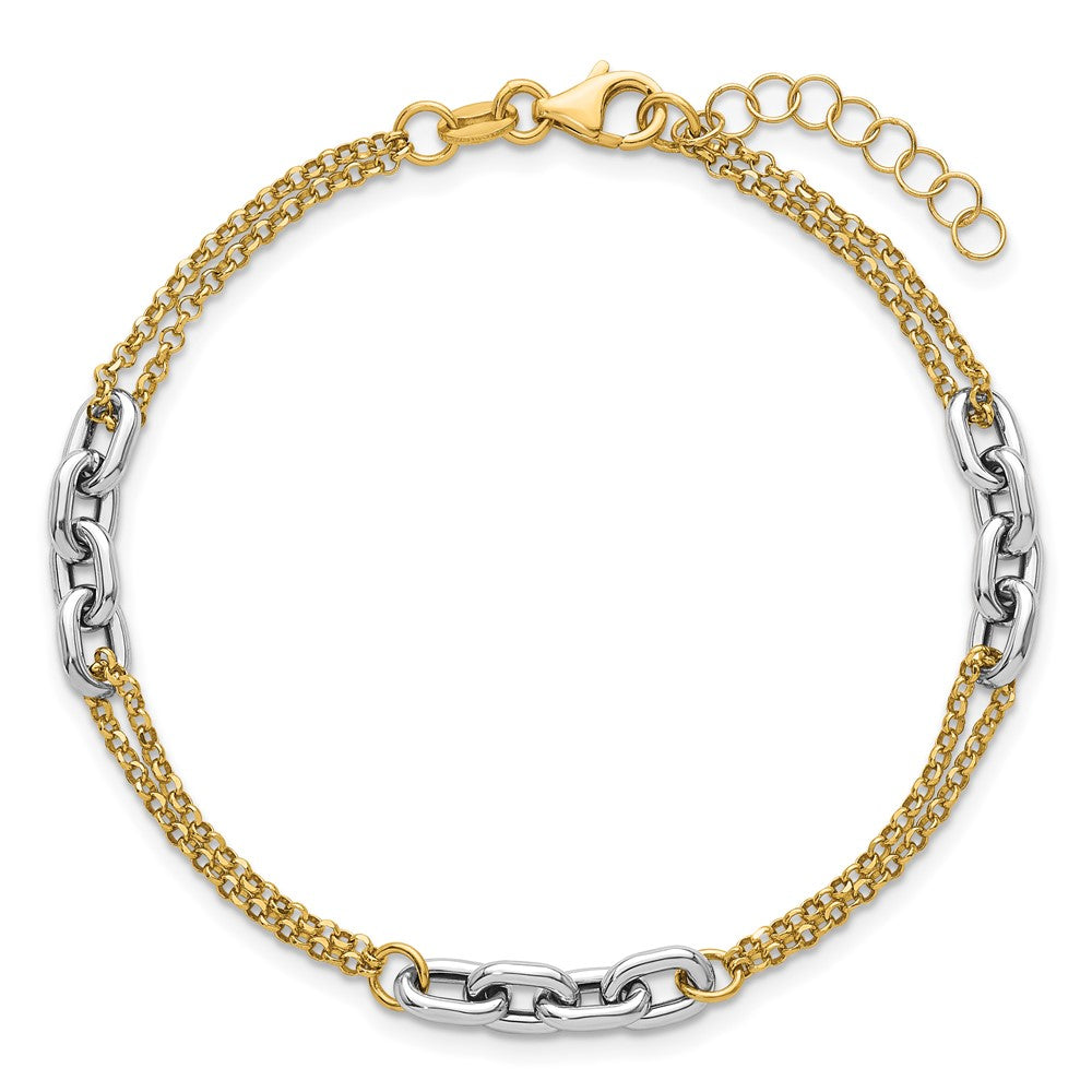 Polished w/1in ext. Bracelet - 5mm