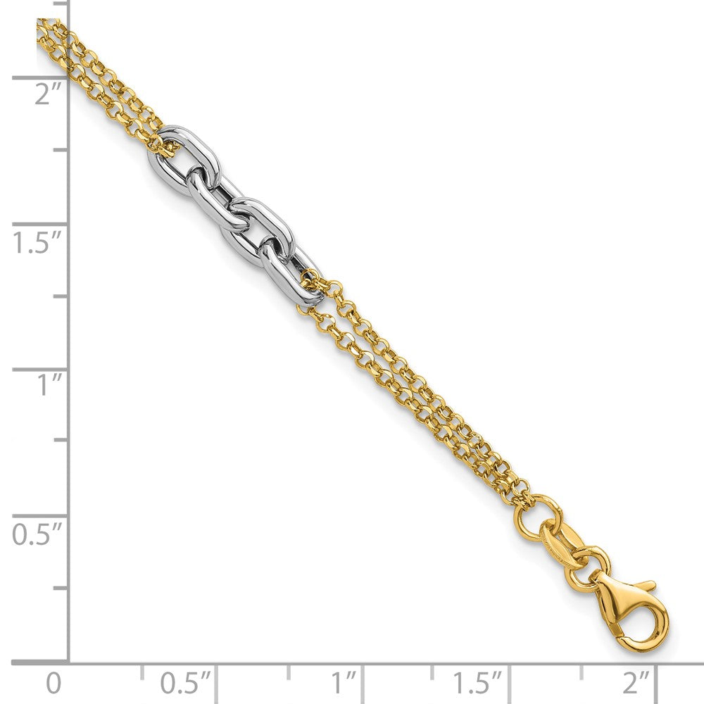Polished w/1in ext. Bracelet - 5mm