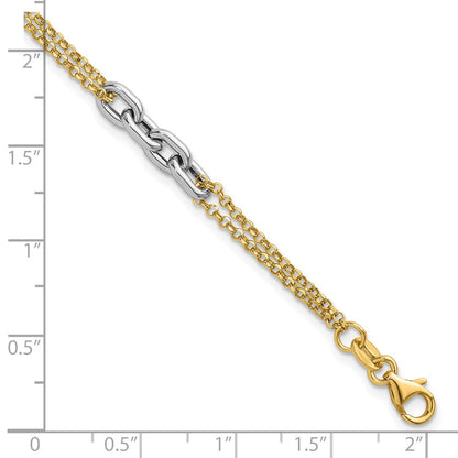 Polished w/1in ext. Bracelet - 5mm