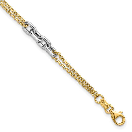 Polished w/1in ext. Bracelet - 5mm