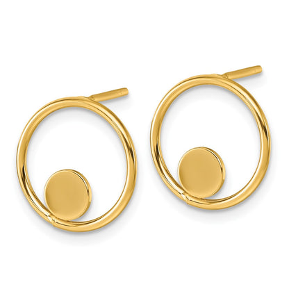Polished Circle Post Earrings