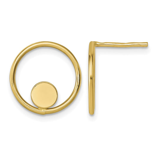 Polished Circle Post Earrings