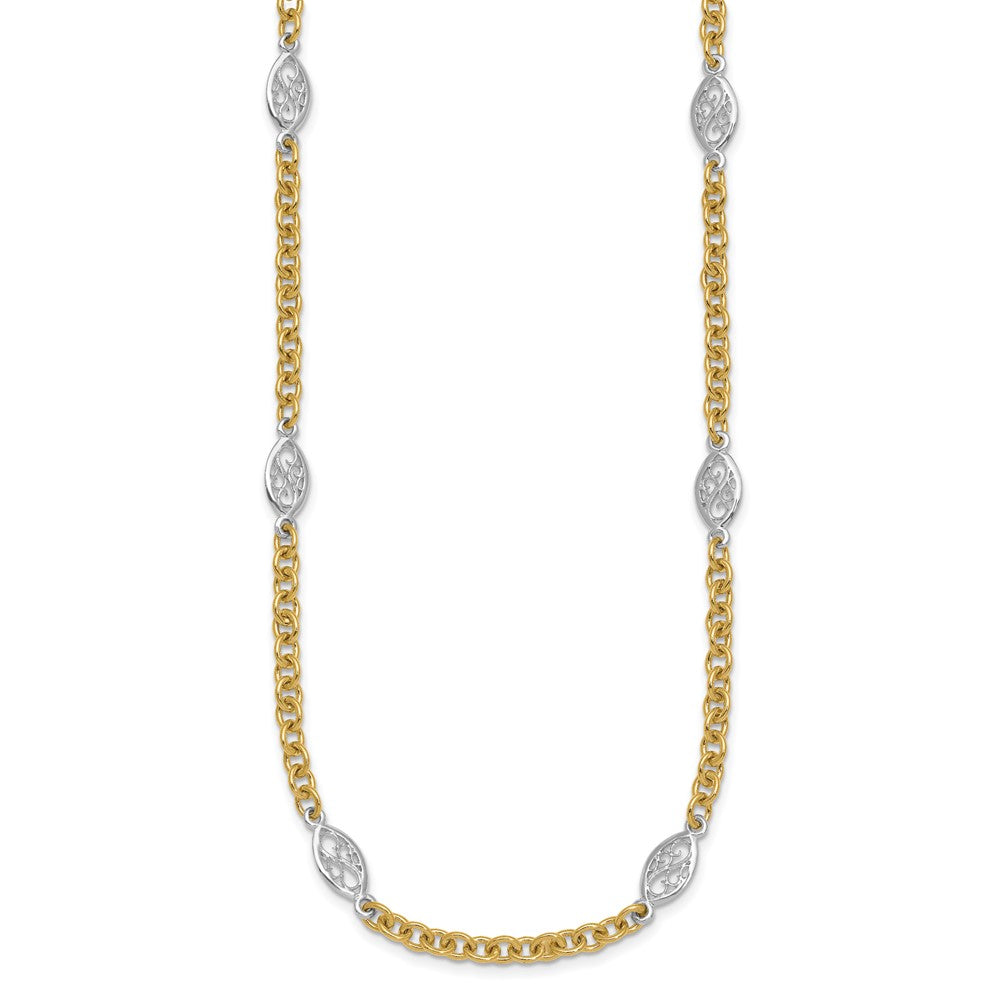 Polished Fancy Chain 6.5mm Necklace 18"